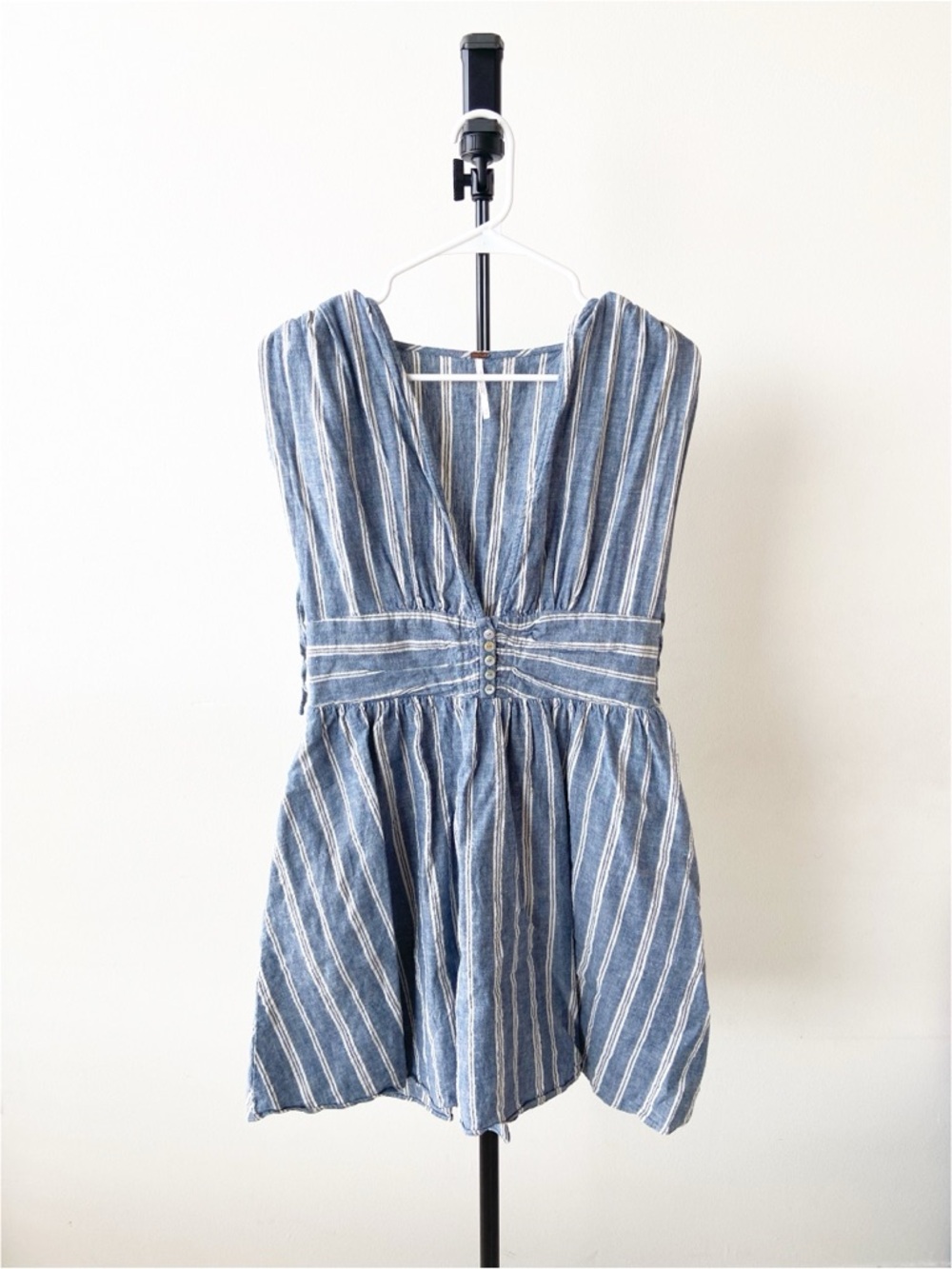 Free People Blue & White Striped Dress Size S